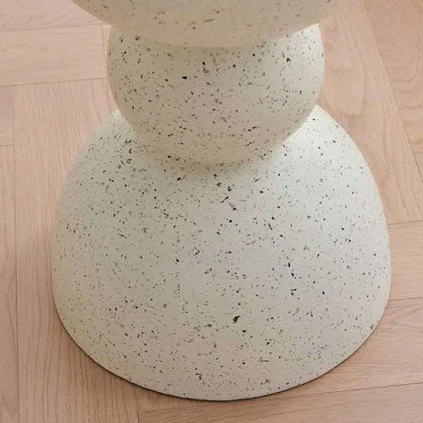 Contemporary Creative Chamfered Triangles Chamfered Rounded Corners Magnesium Oxide End Table 1-Tier For Living Room - Image 9