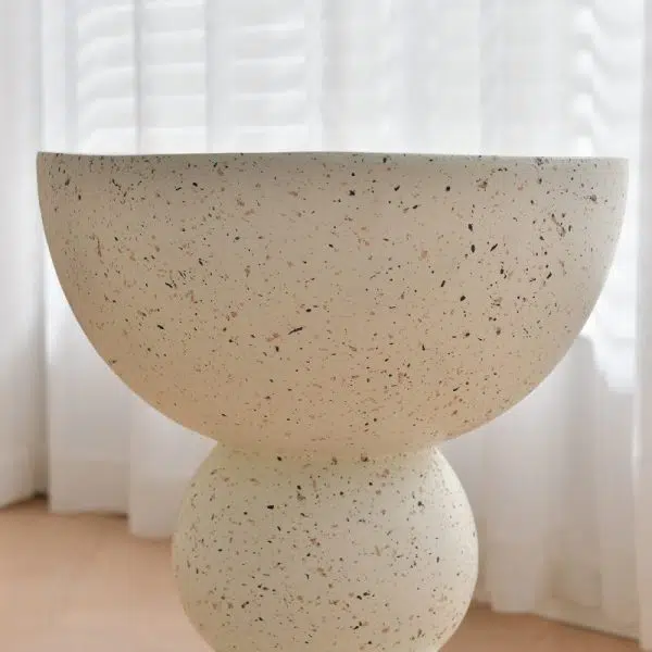 Contemporary Creative Chamfered Triangles Chamfered Rounded Corners Magnesium Oxide End Table 1-Tier For Living Room - Image 8