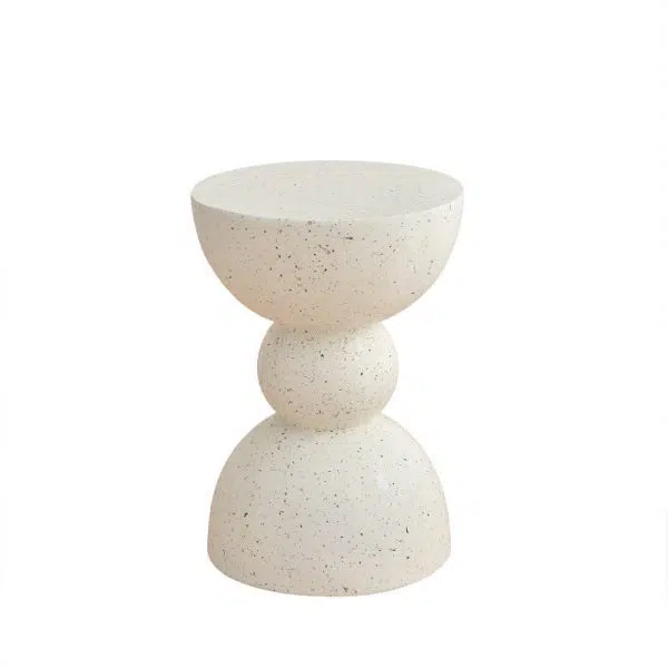 Contemporary Creative Chamfered Triangles Chamfered Rounded Corners Magnesium Oxide End Table 1-Tier For Living Room - Image 16