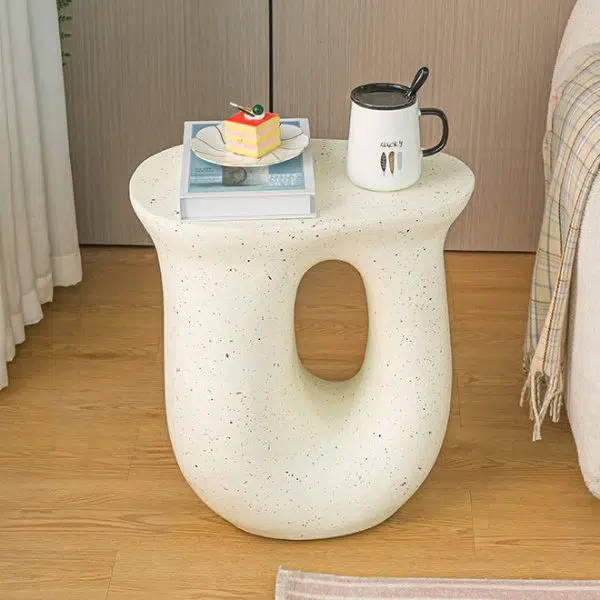 Contemporary Creative Wine Glass Shapes Magnesium Oxide End Table 1-Tier For Living Room - Image 3