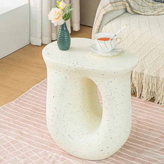 DFM-Table-FW00519-4.jpg Contemporary Creative Wine Glass Shapes Magnesium Oxide End Table 1-Tier For Living Room - Image 1