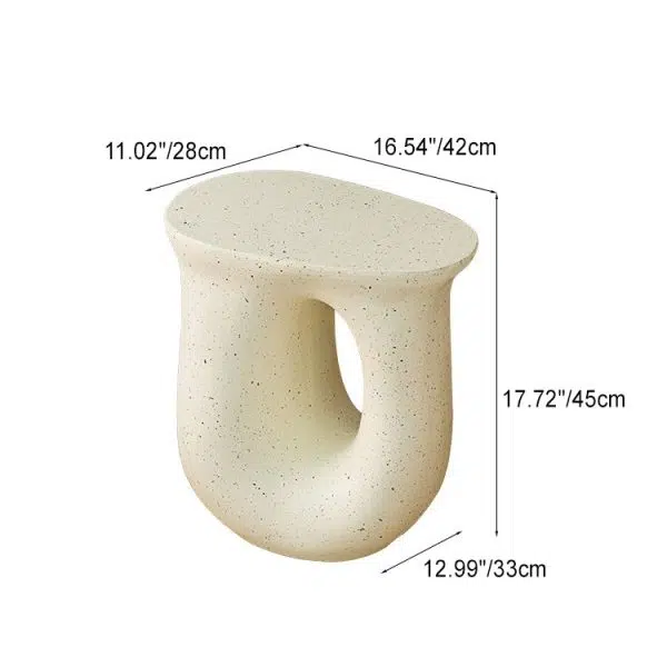 Contemporary Creative Wine Glass Shapes Magnesium Oxide End Table 1-Tier For Living Room - Image 4