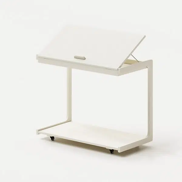 Contemporary Creative U-Shape Square Removable Tiltable Solid Wood End Table 2-Tiers For Living Room - Image 26