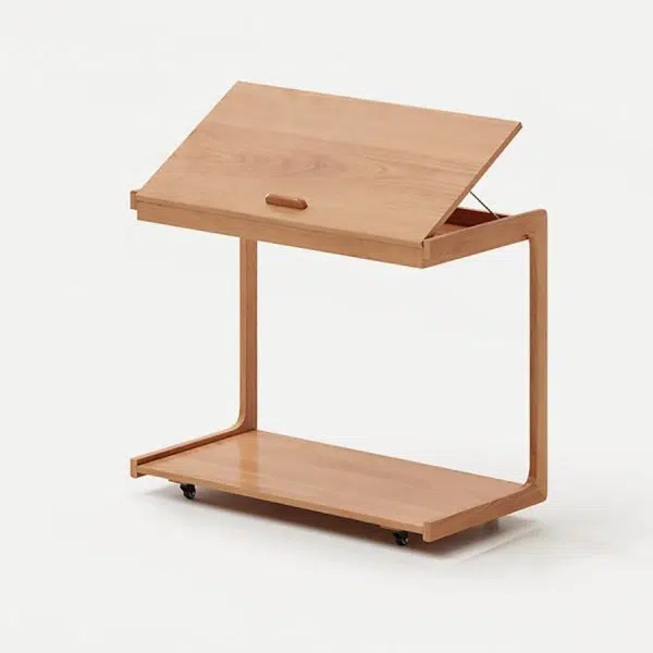 Contemporary Creative U-Shape Square Removable Tiltable Solid Wood End Table 2-Tiers For Living Room - Image 27