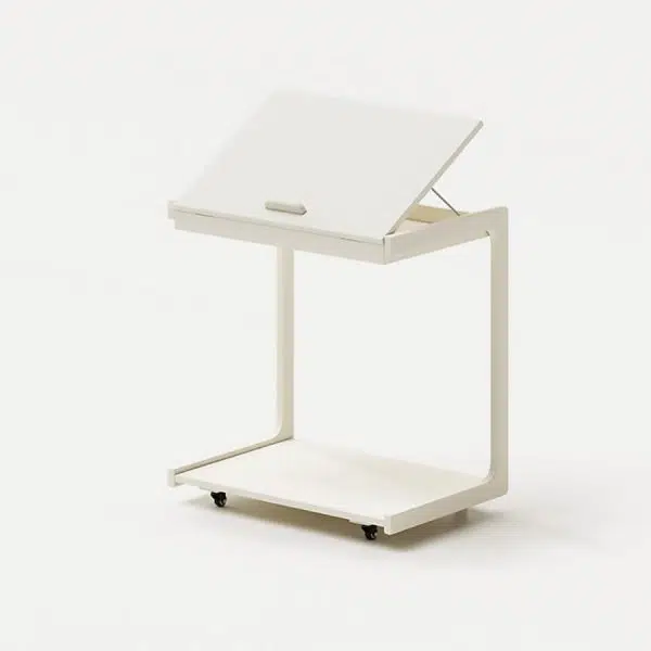 Contemporary Creative U-Shape Square Removable Tiltable Solid Wood End Table 2-Tiers For Living Room - Image 23