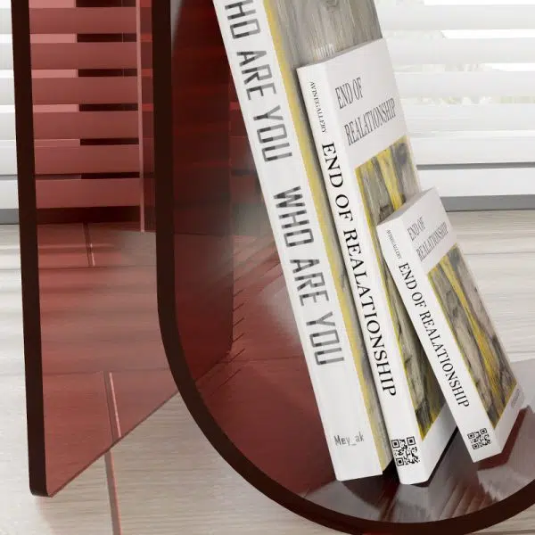 Contemporary Creative U-Shape Round Acrylic End Table 1-Tier For Living Room - Image 5