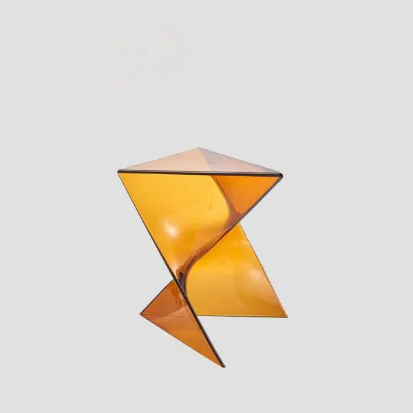 Contemporary Creative Irregular Geometry Triangle PC End Table 1-Tier For Living Room - Image 13