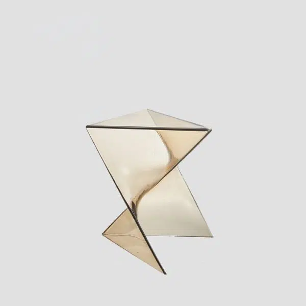 Contemporary Creative Irregular Geometry Triangle PC End Table 1-Tier For Living Room - Image 14