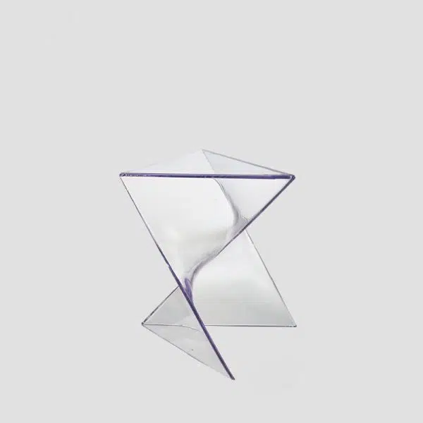 Contemporary Creative Irregular Geometry Triangle PC End Table 1-Tier For Living Room - Image 15