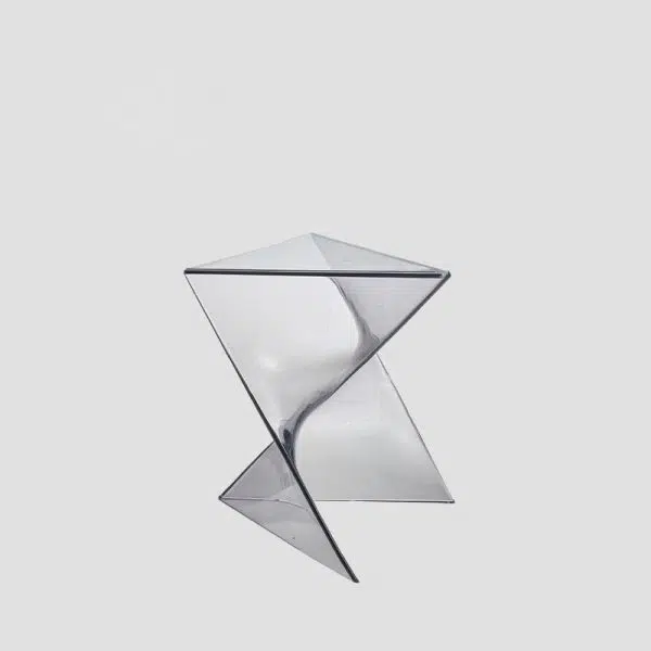 Contemporary Creative Irregular Geometry Triangle PC End Table 1-Tier For Living Room - Image 16