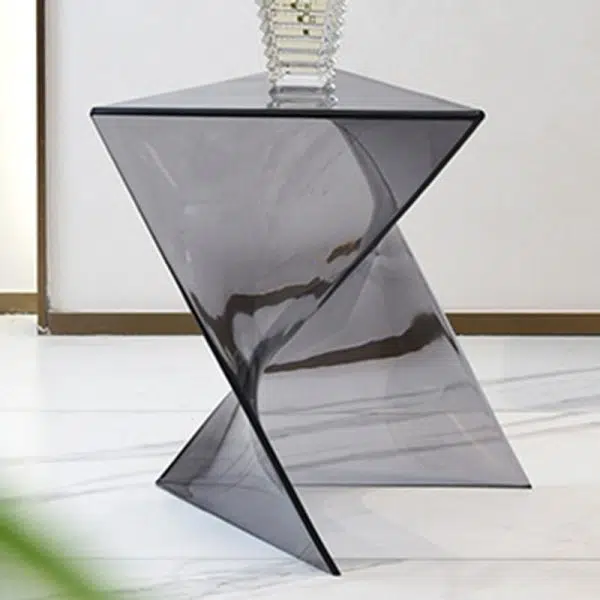 Contemporary Creative Irregular Geometry Triangle PC End Table 1-Tier For Living Room - Image 8