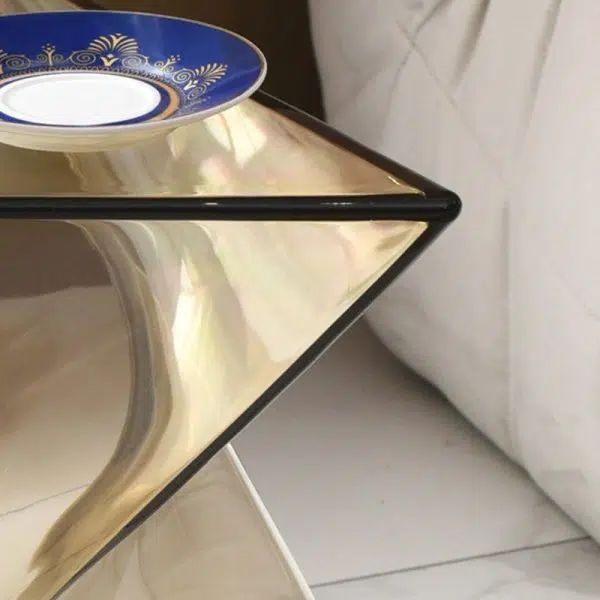 Contemporary Creative Irregular Geometry Triangle PC End Table 1-Tier For Living Room - Image 5