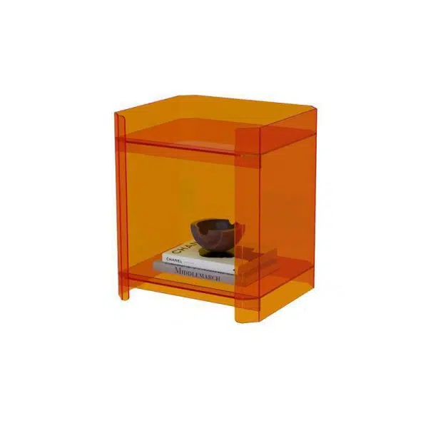 Contemporary Creative Square Rectangle Layered Acrylic Nightstand 2/3/4/5 Tiers For Bedroom - Image 15