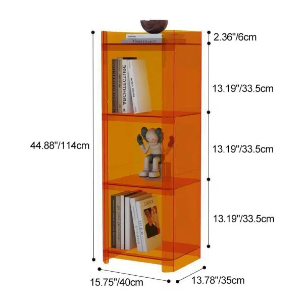 Contemporary Creative Square Rectangle Layered Acrylic Nightstand 2/3/4/5 Tiers For Bedroom - Image 6