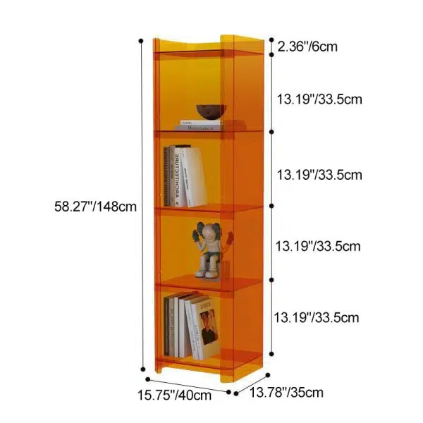Contemporary Creative Square Rectangle Layered Acrylic Nightstand 2/3/4/5 Tiers For Bedroom - Image 7