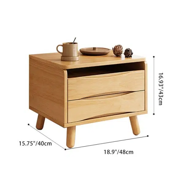 Contemporary Nordic Rectangular Rubber Wood Metal Makeup Vanity 1-Drawer Storage For Bedroom - Image 4