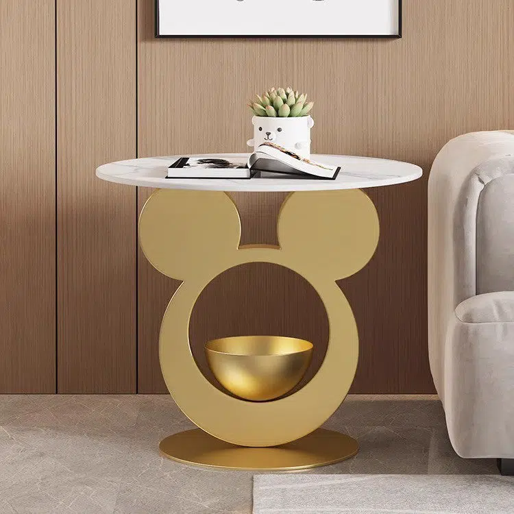 DFM-Table-FX01218-11.jpg Contemporary Creative Round Mouse Bowl Slab Metal End Table 1-Storage For Living Room - Image 1
