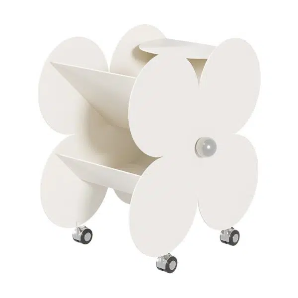 Contemporary Creative Flower Iron End Table 2-Tier For Living Room - Image 14