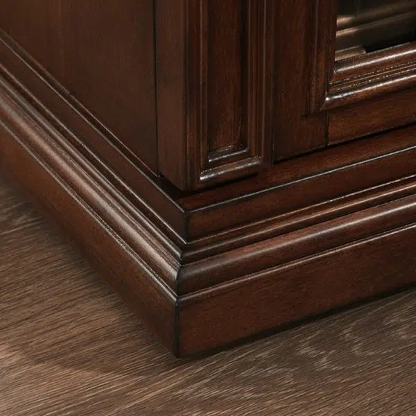 Contemporary Retro Rectangular Rubber Wood Fiberboard Metal Side Table 1-Drawer Cabinet For Bedroom - Image 12