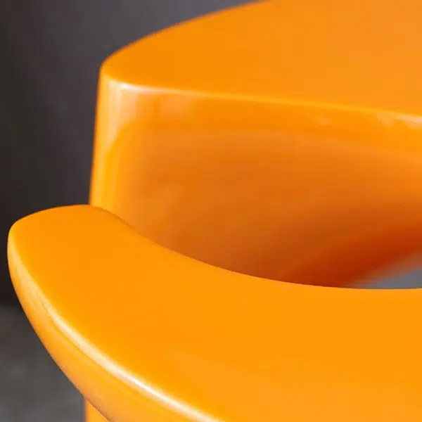 Contemporary Creative Round Plastic Steel End Table 1-Tier For Living Room - Image 6