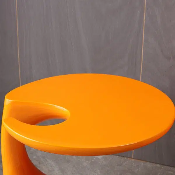 Contemporary Creative Round Plastic Steel End Table 1-Tier For Living Room - Image 5