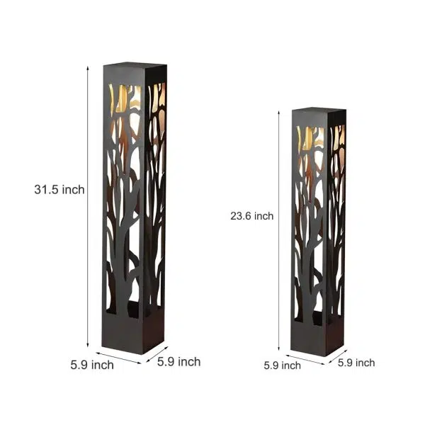 Solar-Powered Modern Outdoor Lawn Lamp with Creative Hollow-Out Branch Pattern - Image 10