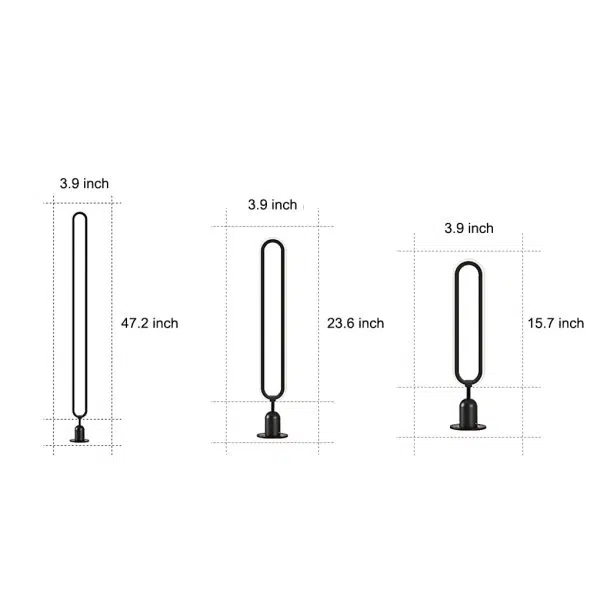 Sleek Black Oval Ring LED Solar Lights Modern Outdoor Minimalist Design - Image 7