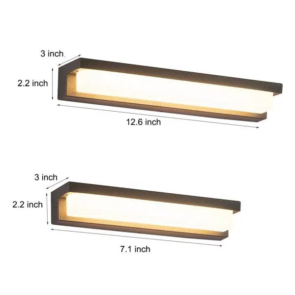 Contemporary Stainless Steel Linear LED Strip Outdoor Wall Light ?Modern, Weatherproof for Garden Villa - Image 6