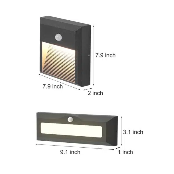 Embedded Motion Sensor Design LED Step Light for Courtyard Terrace Garden - Image 10
