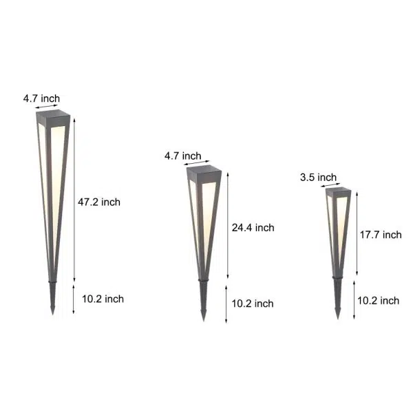 Square Conical LED Waterproof RGB Solar Lights Outdoor Pathway Lights - Image 22