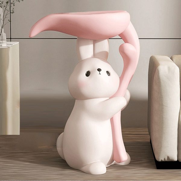 Modern Art Deco Round Rabbit Elephant Bear Fiberglass Resin End Table 1-Tray For Living Room - Image 29