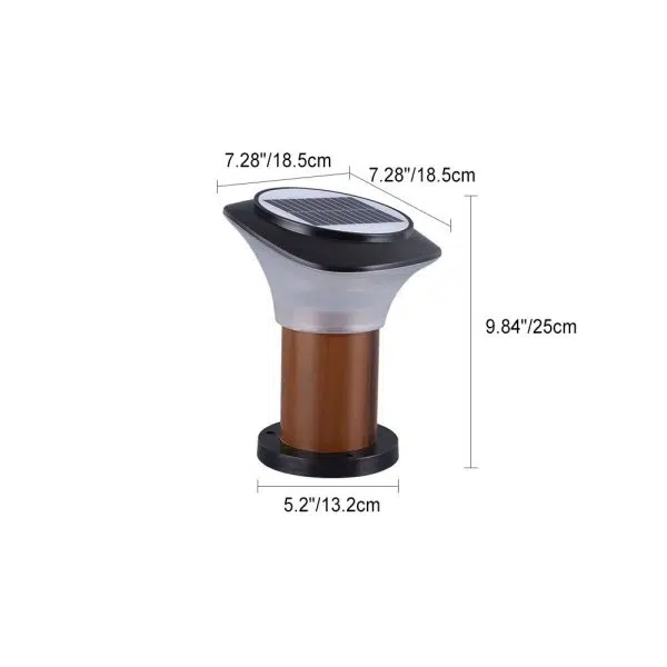 Solar Outdoor Slant Column Post Head ABS LED Patio Landscape Light - Image 6