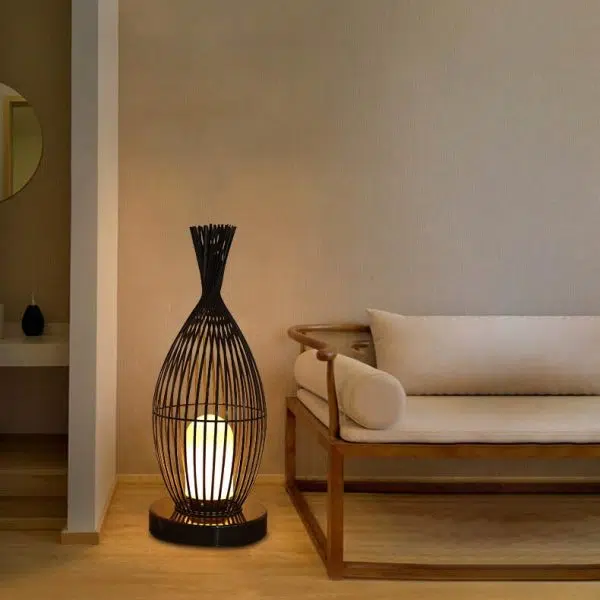 Retro Iron Oval Column Outdoor Waterproof 1-Light Standing Floor Lamp - Image 12