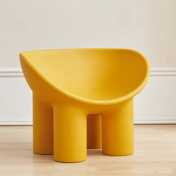 Contemporary Creative Oval Plastic Chair Backrest Armrest For Living Room - Image 7