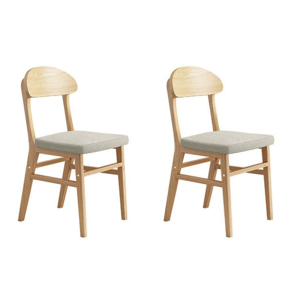 Contemporary Nordic Wood Sponge Square Elliptical Dining Chair Backrest For Dining Room - Image 18