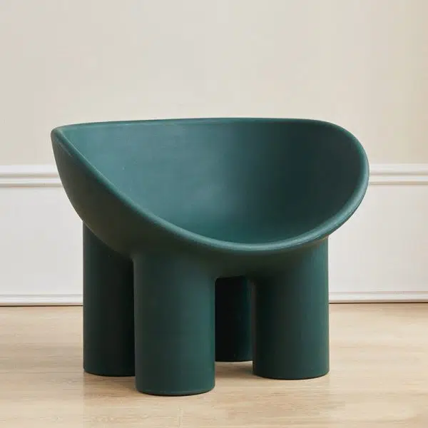 Contemporary Creative Oval Plastic Chair Backrest Armrest For Living Room - Image 9