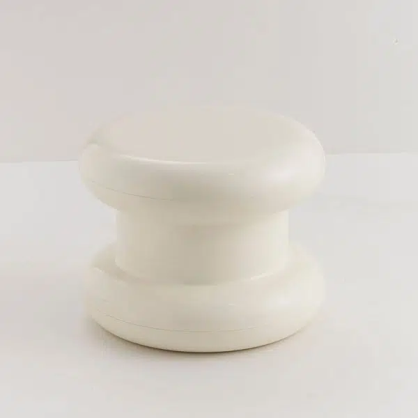 Contemporary Scandinavian Cylinder Frame Plastic Acrylic Vanity Stool 1-Leg For Bedroom - Image 17