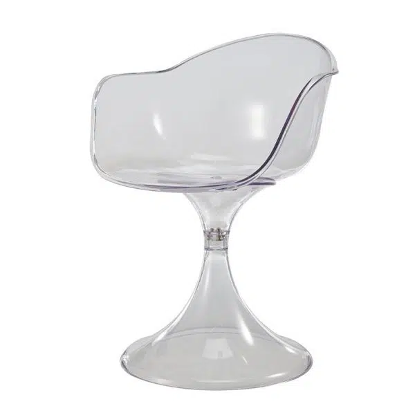 Contemporary Nordic Acrylic Plastics Arc Design Dining Chair Backrest For Dining Room - Image 9