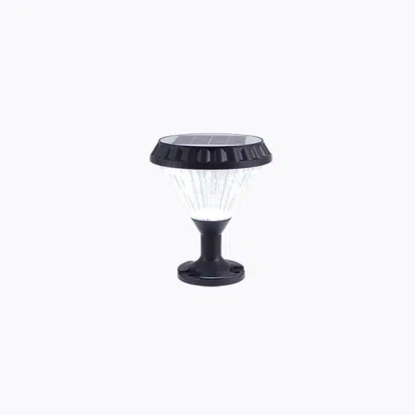 Modern Black Solar Die-Cast Aluminum Glass Outdoor Patio Waterproof Column Head Light - Image 19