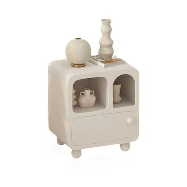 Contemporary Creative Rectangular Wood End Table 1-Drawer For Living Room - Image 9