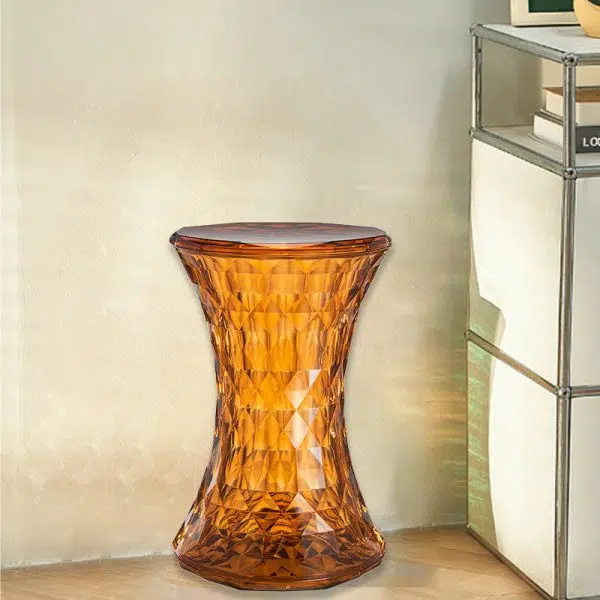 Contemporary Nordic Column Acrylic Chair Backless Armless For Living Room - Image 8
