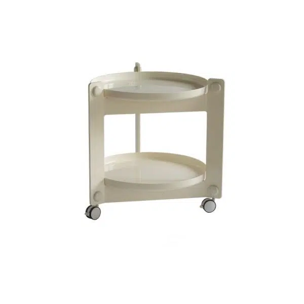 Contemporary Creative Round PET Acrylic End Table 2-Tier For Living Room - Image 5
