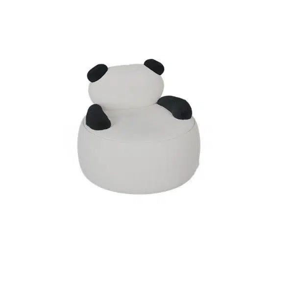 Contemporary Creative Bear Round Cushion Lambswool Solid Wood Accent Chair Backrest Armrest For Living Room - Image 18