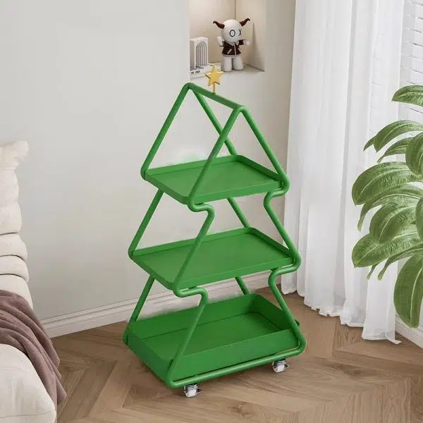 Contemporary Creative Christmas Tree Iron End Table 3-Tier For Living Room - Image 2