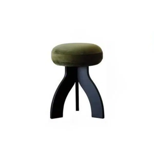 Contemporary Creative Round Lambswool Velvet Footstool Armless Backless For Entryways - Image 12