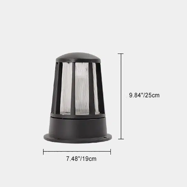 Contemporary Industrial Aluminum Acrylic Waterproof 1-Light Post Light Lawn Landscape Light For Outdoor Patio - Image 5