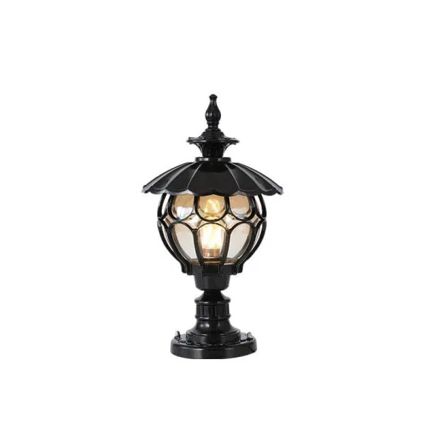 Outdoor European Round Column Head Light 1-Light Waterproof Garden Landscape Light - Image 14