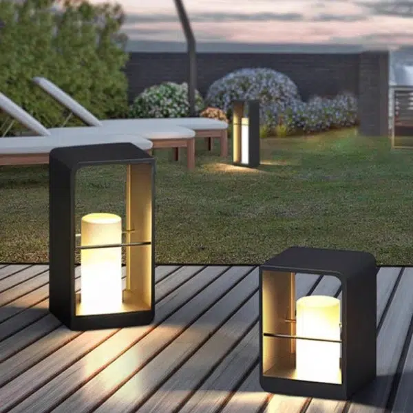 Modern Minimalist Waterproof Solar Stainless Steel Acrylic Cubic LED Landscape Lighting Outdoor Light For Garden - Image 7