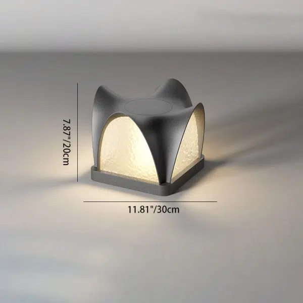 Modern Art Deco Solar Curve Cube LED Outdoor Landscape Light For Garden - Image 9