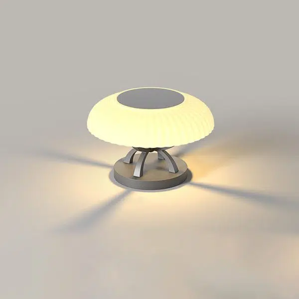 Contemporary Industrial Waterproof Stainless Steel PE Mushroom Design LED Post Lamp Landscape Light For Outdoor Patio - Image 11